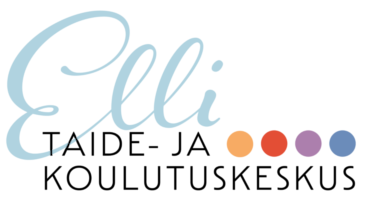 Taide- ja koulutuskeskus Ellin logo, jossa neljä eriväristä palloa.